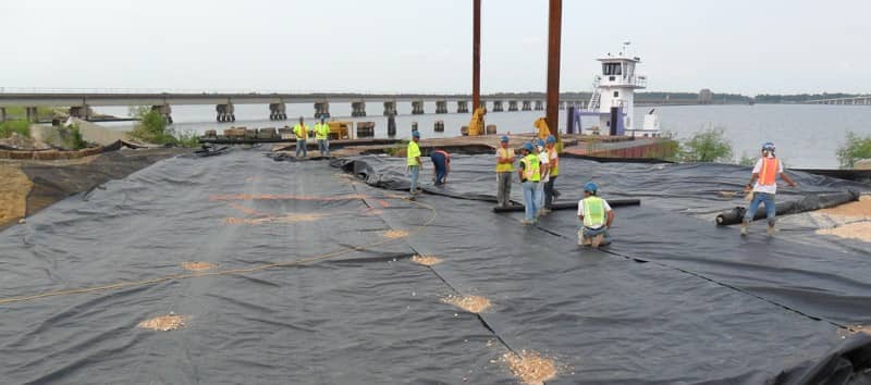 XR Geomembrane Decon Station Installation at Biloxi Bay XR Geomembrane Decon Station Installation at Biloxi Bay