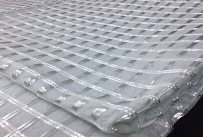 Warp knitted composite geogrid